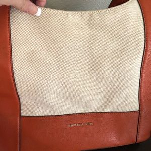 Michael Kors authentic leather/canvas handbag
